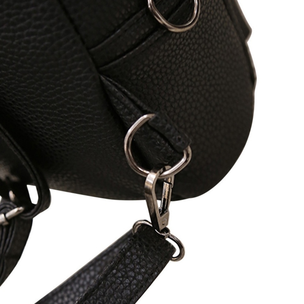 Vegan Leather Mini Mickey Gray & Red Backpack - Picture 5 of 7